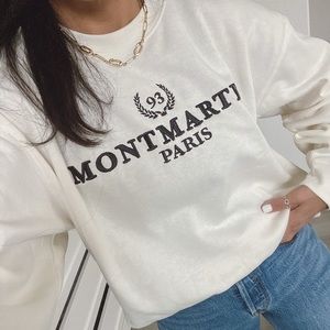 Hu0026M | Tops | Cream Montmartre Sweatshirt | Poshmark